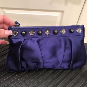 Express Satin Purple Wristlet